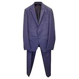 Gucci-Gucci Two-Piece Suit Set in Navy Blue Wool-Navy blue