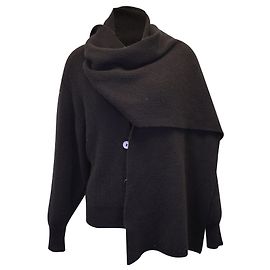 The Row Cardigan avec Écharpe en Cachemire Noir Noir