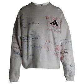 Adidas Saison Yeezy 5 Sweat griffonné en coton blanc Blanc