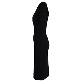 Fendi-Robe midi moulante Fendi en viscose noire-Noir