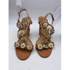 Chanel-CHANEL  Sandals T.eu 39 leather-Camel