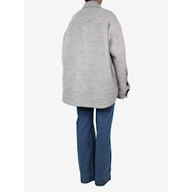 Acne-Graue Hemdjacke aus Wollmischung – Größe L/XL-Grau
