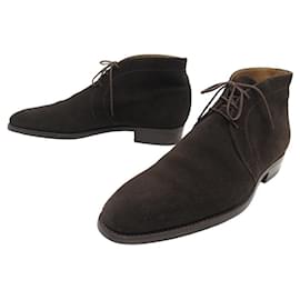 JM Weston-NEW JM WESTON SHOES 473 CHUKKA ANKLE BOOTS 7.5C 41.5 BROWN SUEDE SHOES-Brown