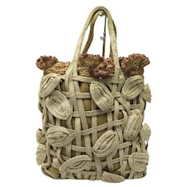 Jamin Puech-NEW JAMIN PUECH HANDBAG IN MACRAME RAPHIA HAND BAG TOTE-Beige