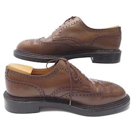 JM Weston-JM WESTON SHOES 590 TRIPLE INSOLES 11.5C 45.5 FLORAL TOE LEATHER SHOES-Camel