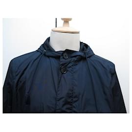 Prada-NEUF MANTEAU PRADA PARKA COUPE VENT UGW839 XL IT L FR 52 NYLON BLEU COAT-Bleu Marine