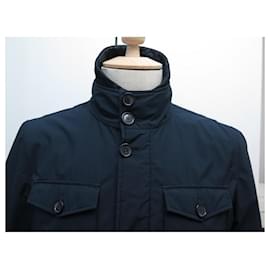 Prada-BLOUSON PRADA MANTEAU SGH575 50 IT 52 FR L NYLON BLEU MARINE BLUE COAT-Bleu Marine