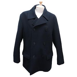 NEW PRADA CABAN COAT IN BLACK WOOL 50 FR M NEW WOOL COAT JACKET Black