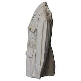 Rejina Pyo-Rejina Pyo Patch Pocket Jacket in White Cotton-White