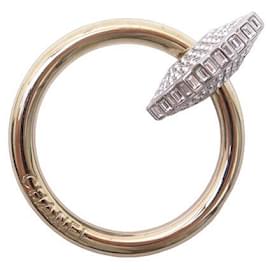 Chanel-CHANEL BROOCH RING AND STRASS IN GOLD METAL STEEL GOLDEN RING BROOCH-Golden