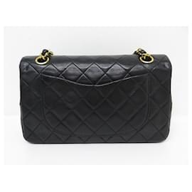 Chanel-VINTAGE CHANEL TIMELESS CLASSIC PM LEATHER CROSSBODY HAND BAG-Black
