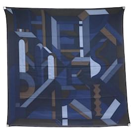 Hermès-HERMES PERSPECTIVE CAVALIERE SQUARE SCARF 100 CASHMERE & SILK CHALE SCARF-White