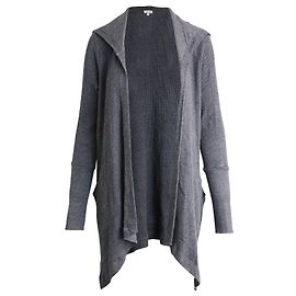 Autre Marque Splendide Cardigan à Capuche en Coton Gris Gris