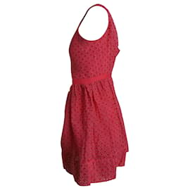Maje-Mini-robe à œillets sans manches Maje en coton rose-Rose