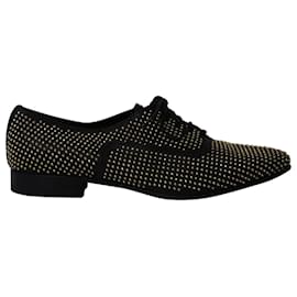 Saint Laurent-Zapatos Oxford con detalles de tachuelas de Saint Laurent en cuero negro-Negro