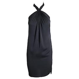 Diane Von Furstenberg-Diane Von Furstenberg Mini-robe dos nu en soie noire-Noir