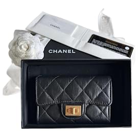 Chanel-Card holder with flap 2.55 Chanel-Black