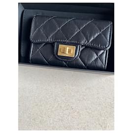 Chanel-Card holder with flap 2.55 Chanel-Black