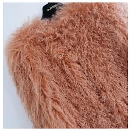 Valentino-Mantella in pelliccia di agnello Valentino-Arancione