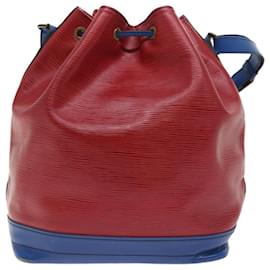 Louis Vuitton-LOUIS VUITTON Epi Noe Shoulder Bag Bicolor Red Blue M44084 LV Auth 54645-Red,Blue