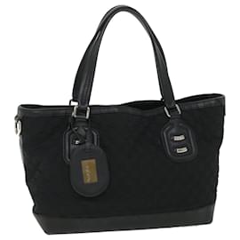 Gucci-gucci sac cabas en toile GG noir 241101 Ep d'authentification1802-Noir