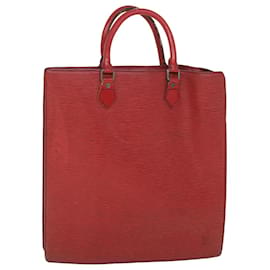 Louis Vuitton-LOUIS VUITTON Epi Sac Plat Handtasche Rot M5274E LV Auth 53309-Rot