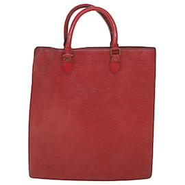 Louis Vuitton-Bolsa LOUIS VUITTON Epi Sac Plat Vermelha M5274Autenticação E LV 53309-Vermelho