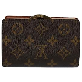 Louis Vuitton-LOUIS VUITTON Monogram Porte Monnaie Billets Carteira Viennois M61663 auth 54082-Monograma