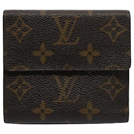 Louis Vuitton-Carteira LOUIS VUITTON Monogram Porte Monnaie Bier Cartes Crdit M61652 Auth ki3534-Monograma