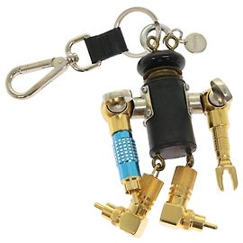 PRADA Robot Charm Metal Black Auth ar10388b Black