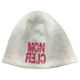 Moncler-***MONCLER (MONCLER)  bonnet tricoté-Rose,Beige