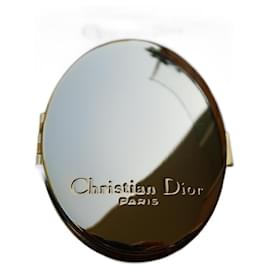 Christian Dior-Miroir de poche Christian Dior vintage-Blanc
