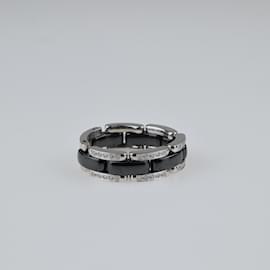 Chanel-Chanel Ultra 18K White Gold Diamonds Black Ceramic Ring-Black