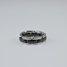 Chanel-Chanel Ultra 18K-Ring aus schwarzer Keramik mit Diamanten aus Weißgold-Schwarz