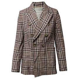Isabel Marant-Isabel Marant Etoile Double Breasted Blazer in Multicolor Linen -Other