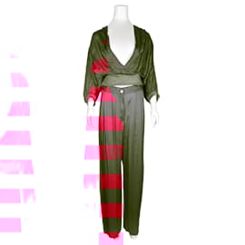 Autre Marque-AVAVAV Fuchsia Puffy Top and Pants Set-Pink