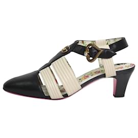 Gucci-Sandalias negras con tacón bajo y punta cerrada - talla UE 41-Negro