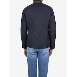 Barbour-Navy blue quilted jacket - size XXS-Blue
