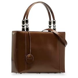 Dior-Dior Brown Malice Pearl Satchel-Brown