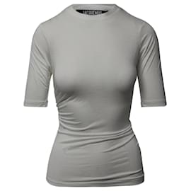 Jacquemus-T-Shirt Jacquemus Le Souk en Lyocell Blanc-Blanc