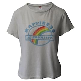 Re/Done-RE/Done x Hanes Equality Classic Graphic Cotton Tee in White Cotton-Other