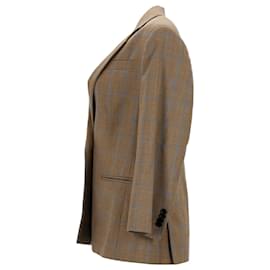 Nina Ricci-Nina Ricci Checkered Blazer Jacket in Brown Wool-Brown