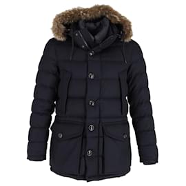 Moncler-Moncler Rethel Puffer Jacket in Black Wool-Black