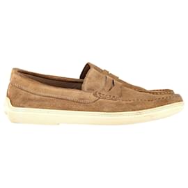 Tod's-Tod's Moccasins in Brown Suede-Brown