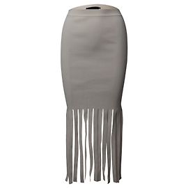 Jupe à franges Alexander Wang en viscose blanche Blanc