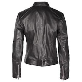 Prada-Prada Biker Jacket in Black Leather-Black