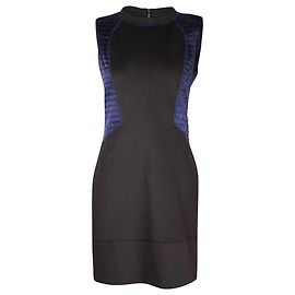 Sandro Colorblock Pattern Mini Dress in Black Polyester Black