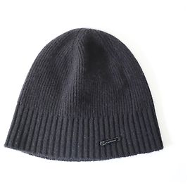 Burberry Strickmütze aus schwarzem Kaschmir Schwarz