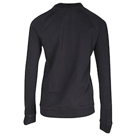 Balmain-Sweatshirt mit Balmain-Logo aus schwarzer Baumwolle-Schwarz
