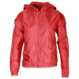 Prada-Prada Sport Hooded Jacket in Red Nylon -Red